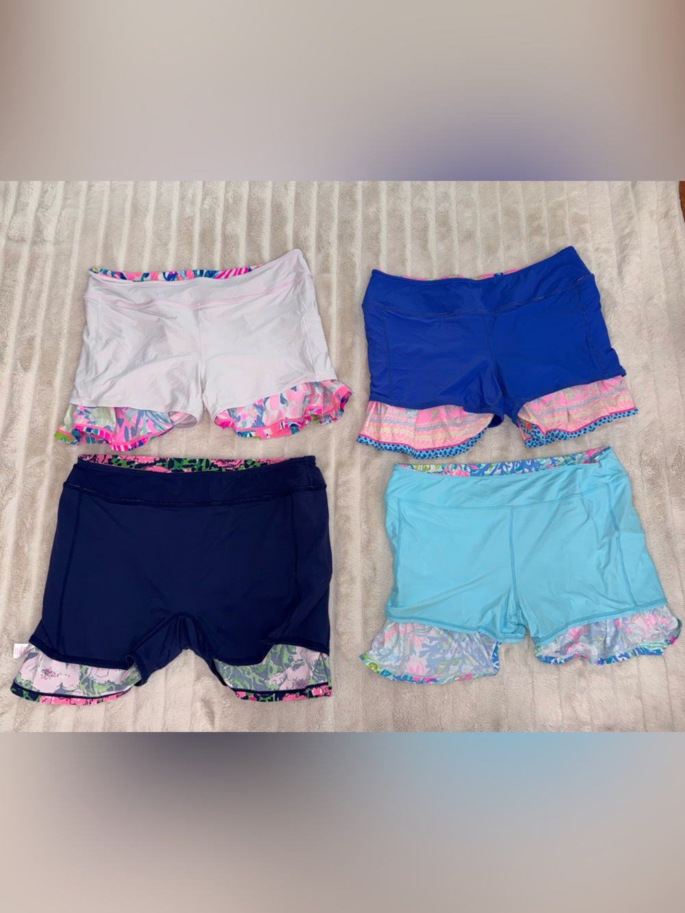 Lilly Pulitzer LOT of 4 Colorful Luxletic Vibrant Resort Beach Skorts, sz XL - Picture 10 of 11